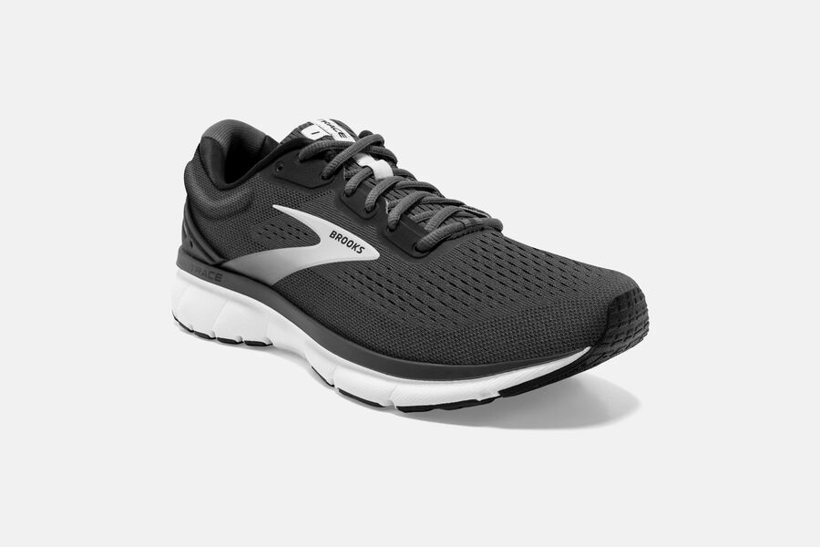 Brooks Trace Road Running Shoes Mens - Black/Grey - QNWXP-5603